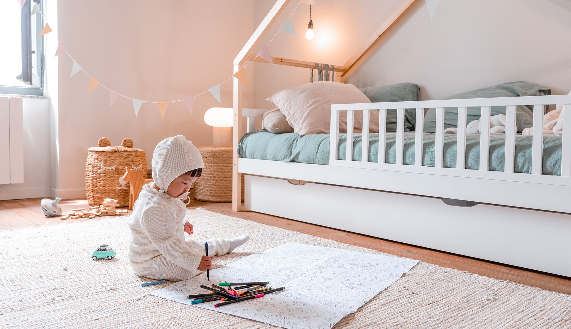 Avec barrière|1 tiroir sommier