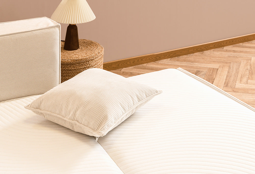 Crème côtelé,Larges