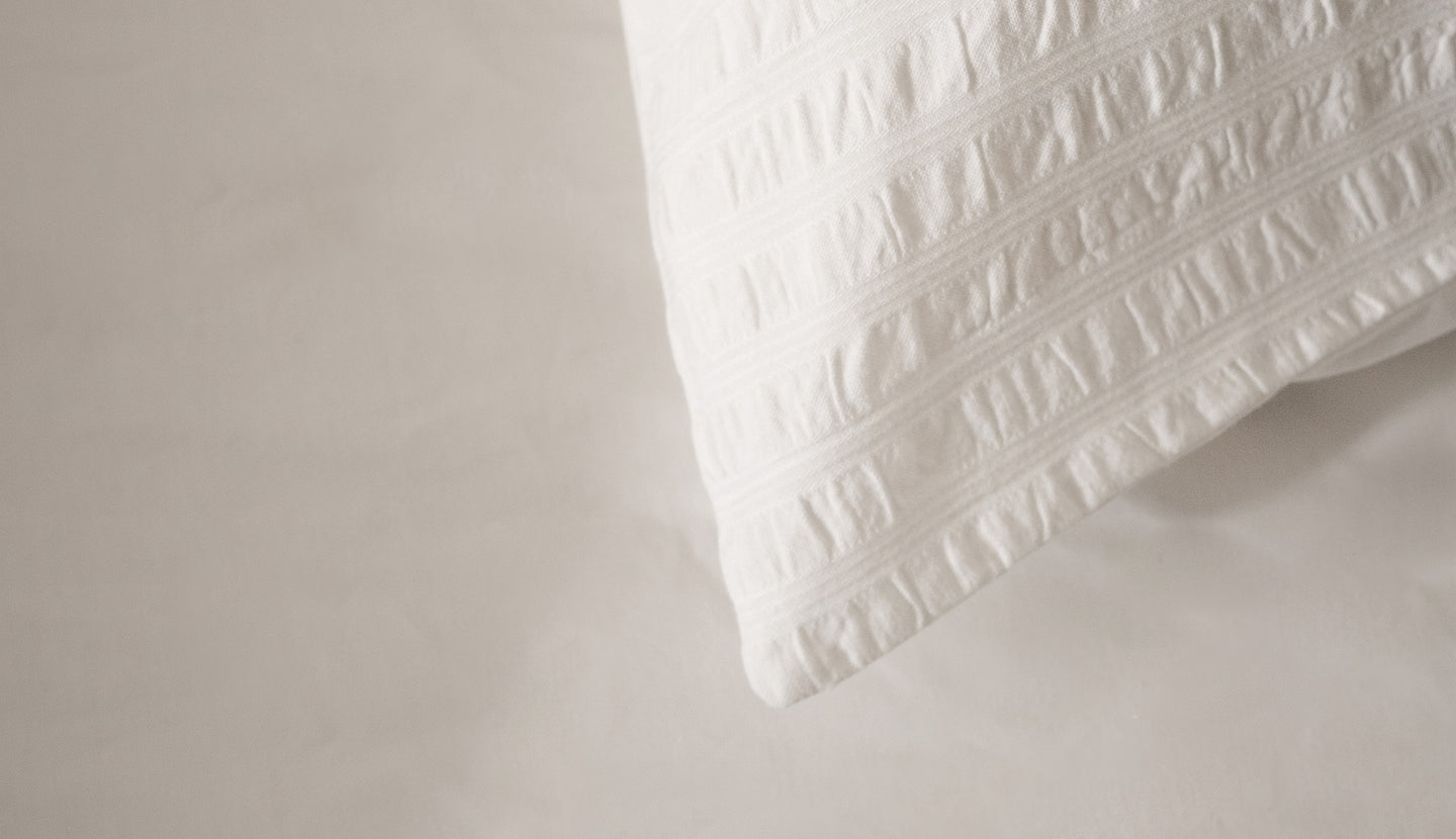 Linge de lit en coton gaufré