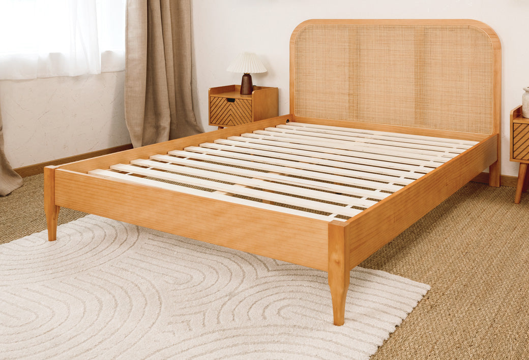 Tête de lit rotin tressé