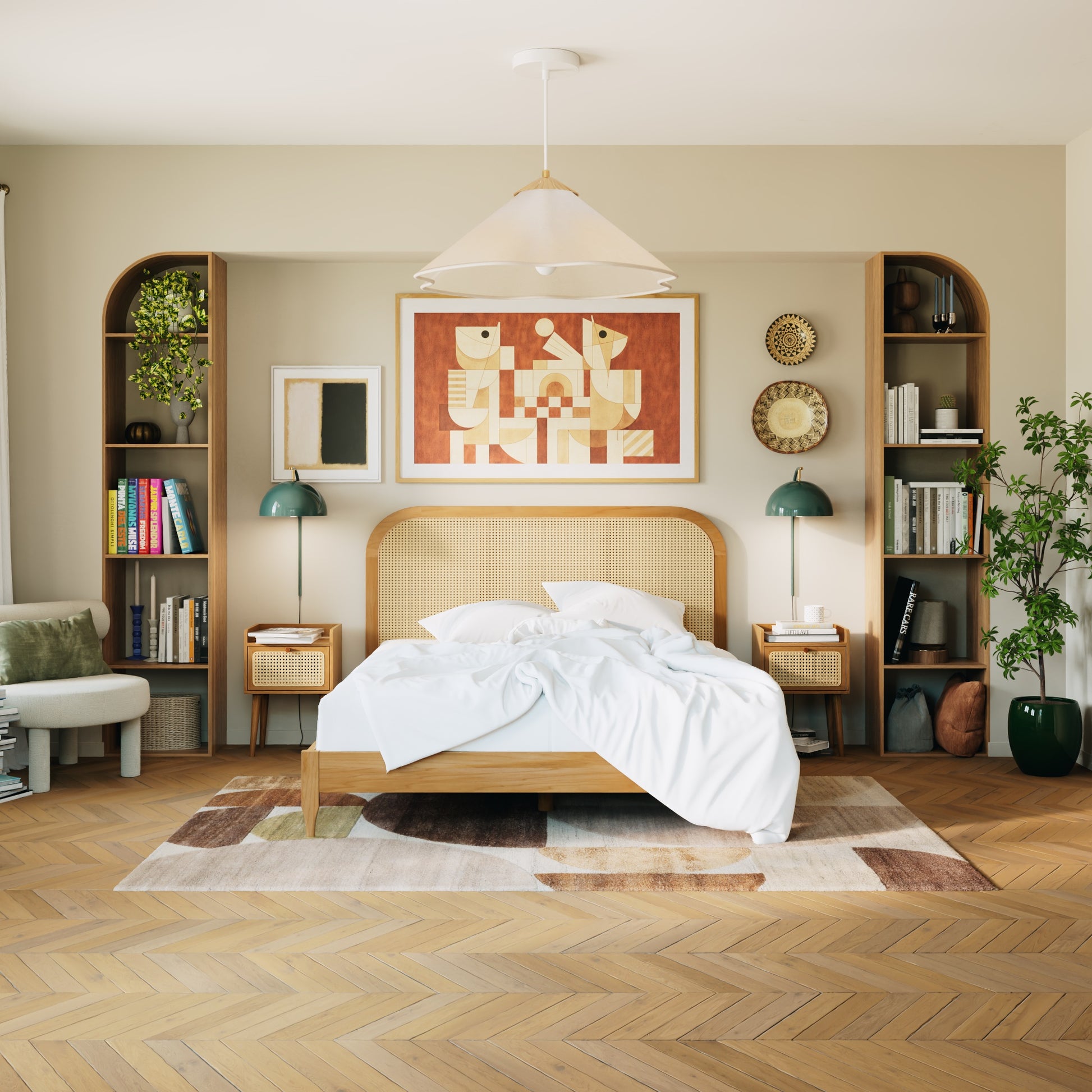 Tête de lit cannage