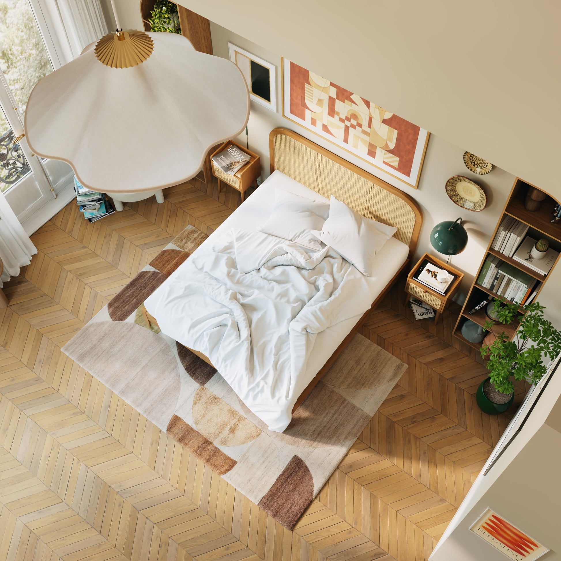 Tête de lit cannage