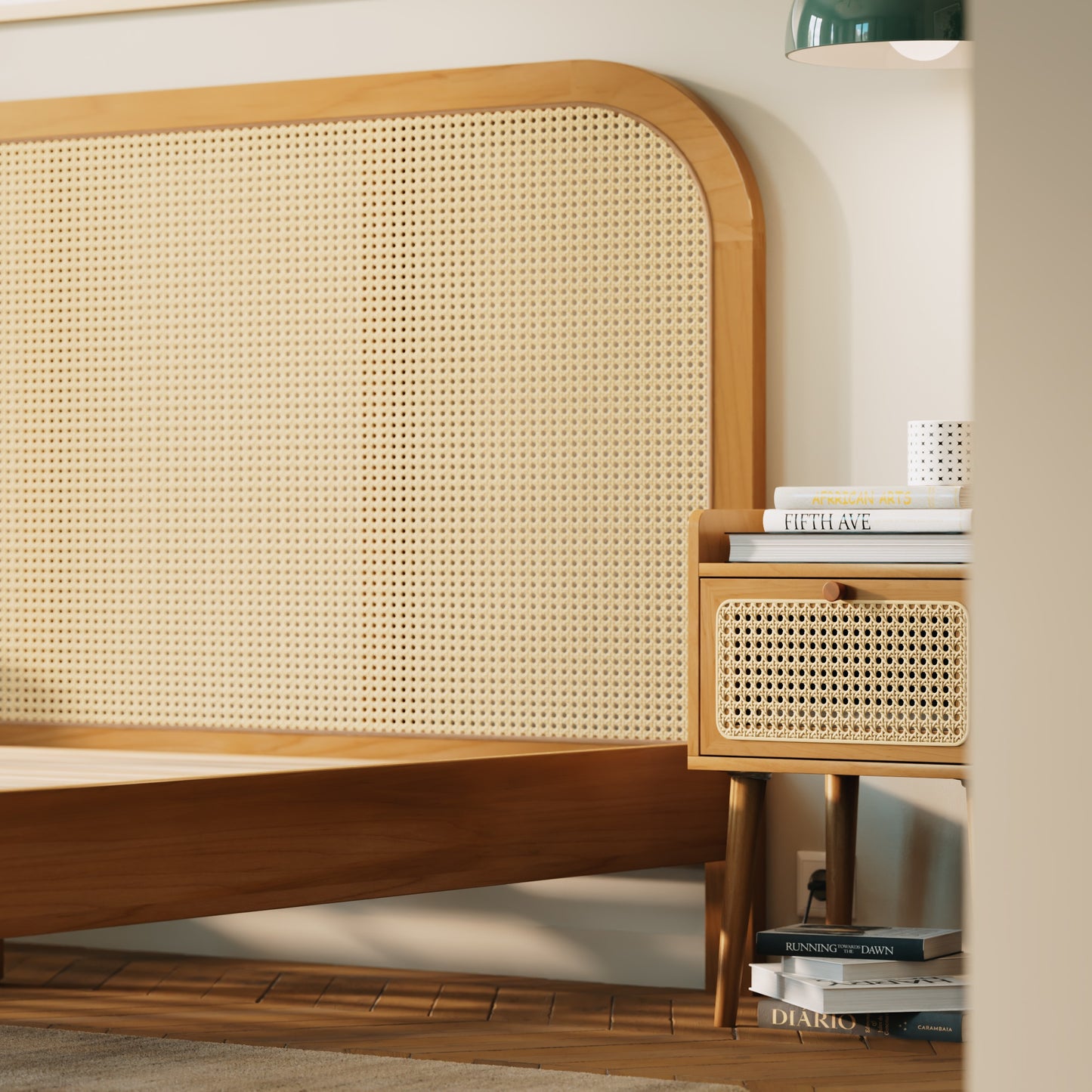 Tête de lit cannage