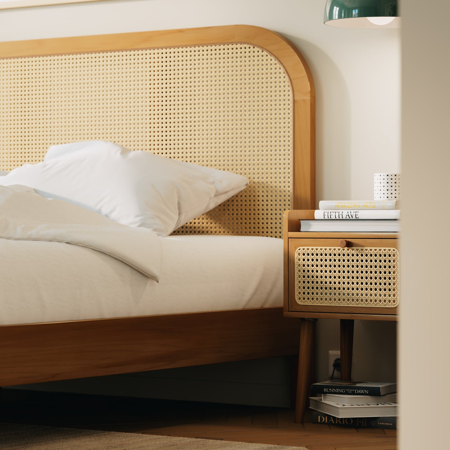 Tête de lit cannage