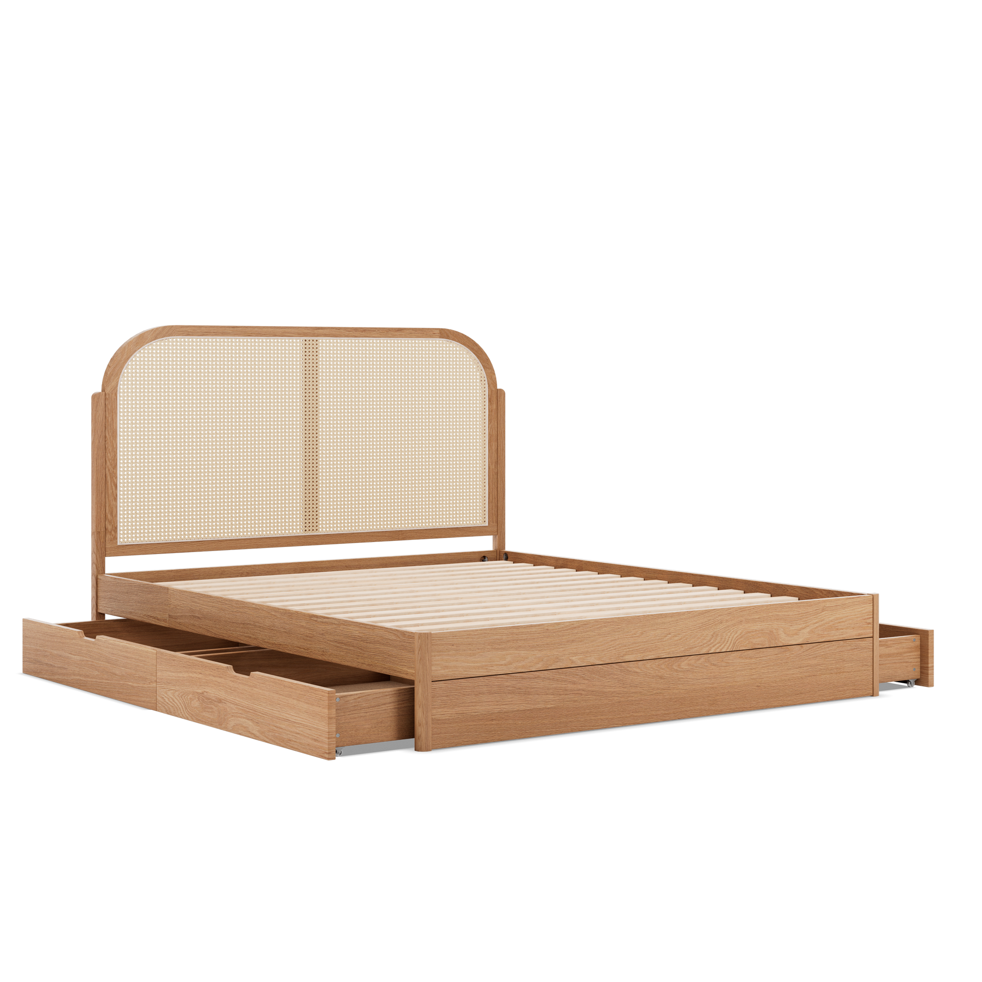 Tête de lit cannage|Avec tiroirs