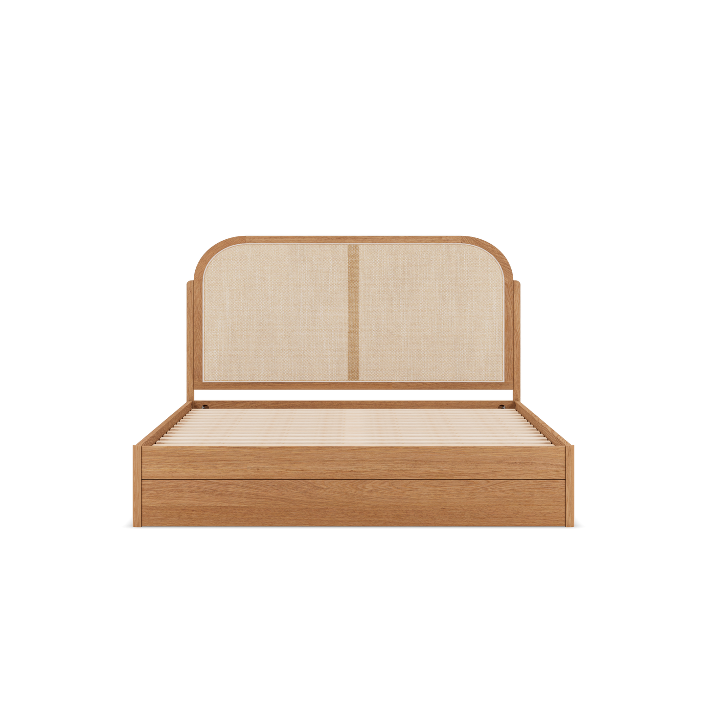 Tête de lit rotin tressé|Avec tiroirs