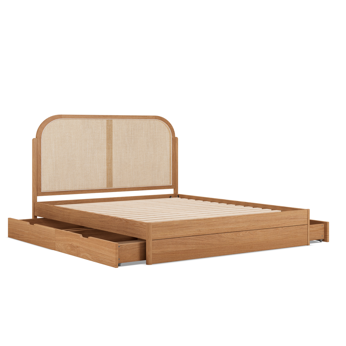 Tête de lit rotin tressé|Avec tiroirs