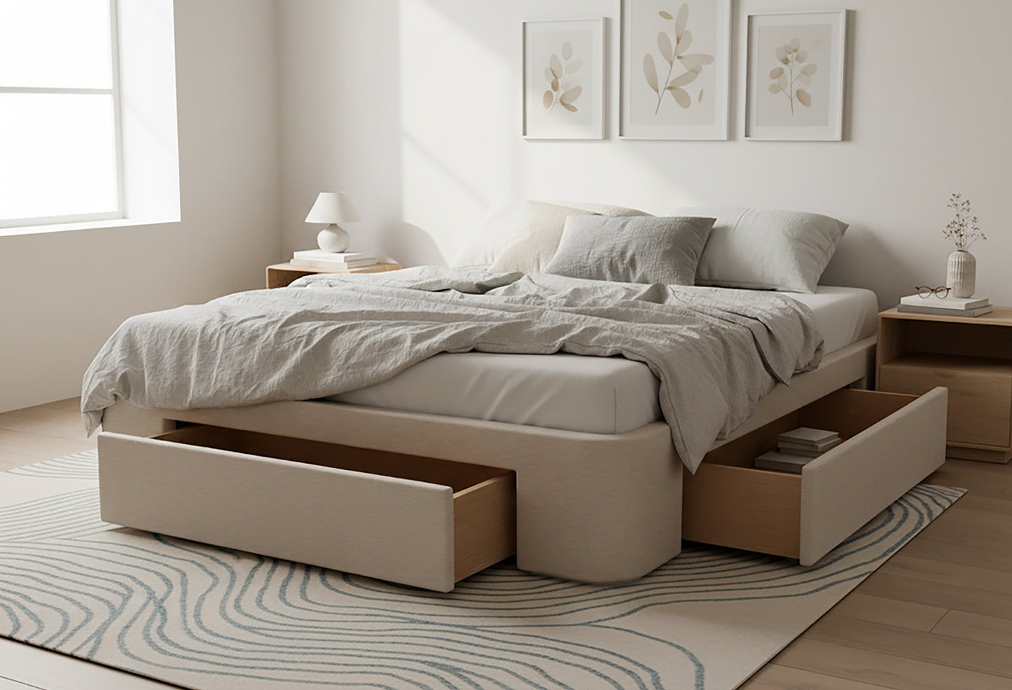 1 grand face et 2 tiroirs côtés