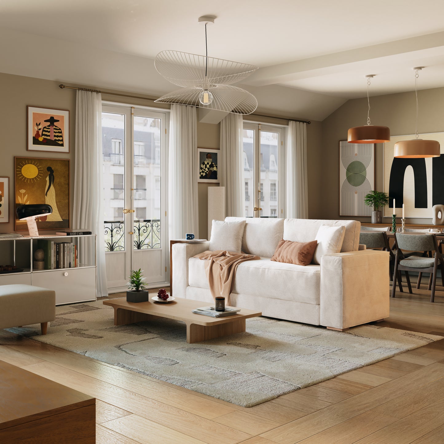 Larges|Crème côtelé