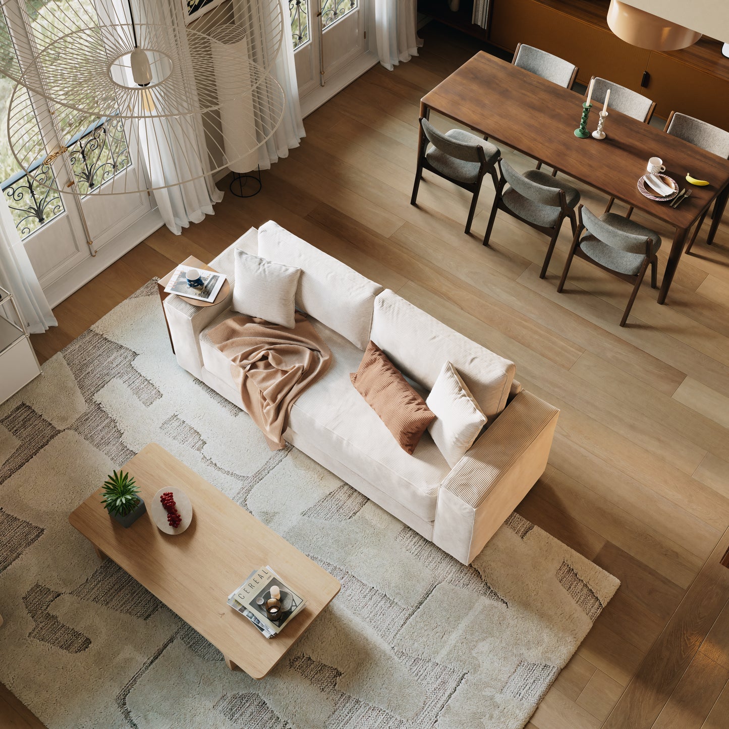 Larges|Crème côtelé