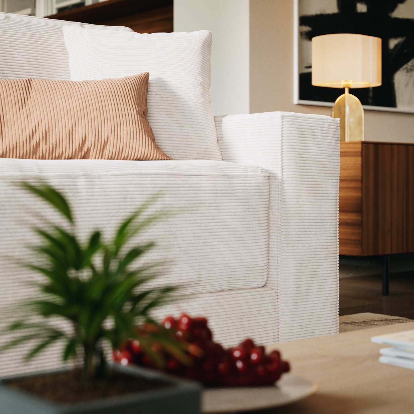 Larges|Crème côtelé