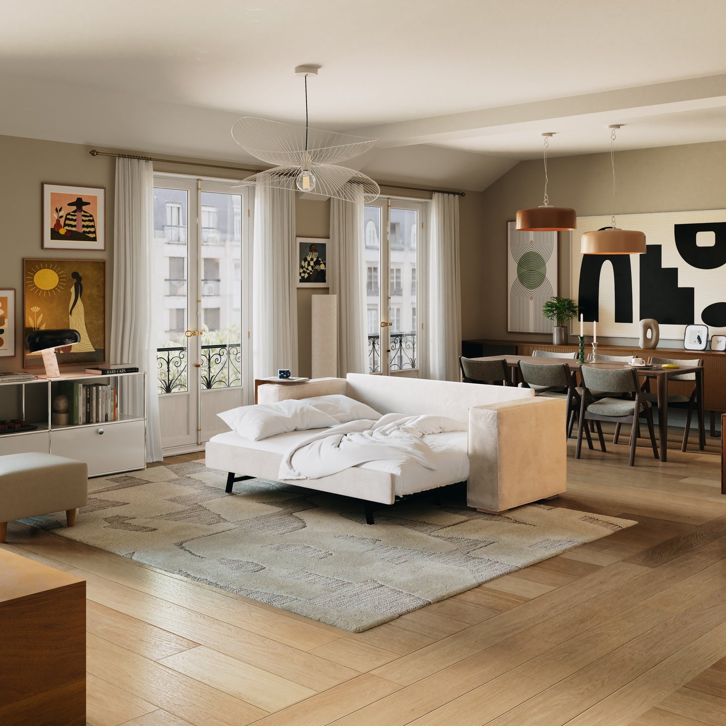 Larges|Crème côtelé